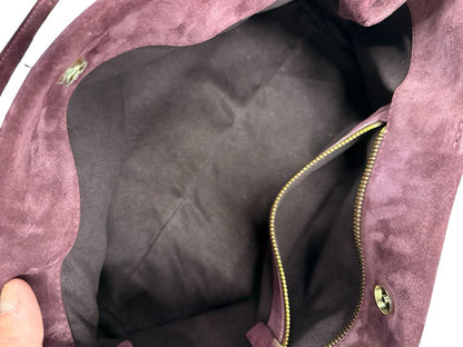 Manu Atelier Merlot 'Le Cambon East West' Suede Handbag.