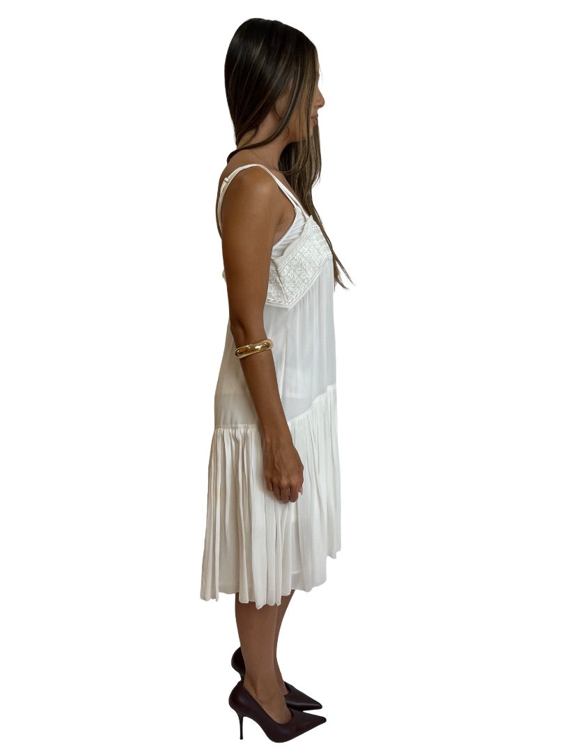 Isabel Etoile Marant White Sheer Mini Dress. Size: 36