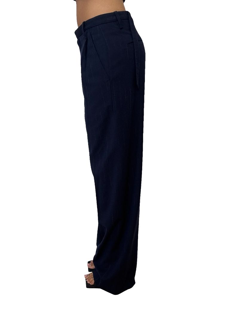 Dion Lee Navy Pinstripe Suit Pants. Size: 6