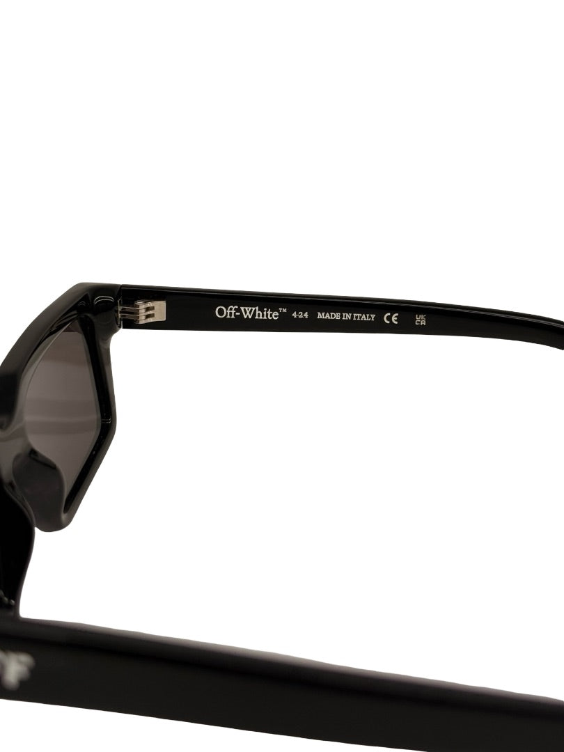 Off-White Black Rectangle 'Warren' Sunglasses W OFF Logo.