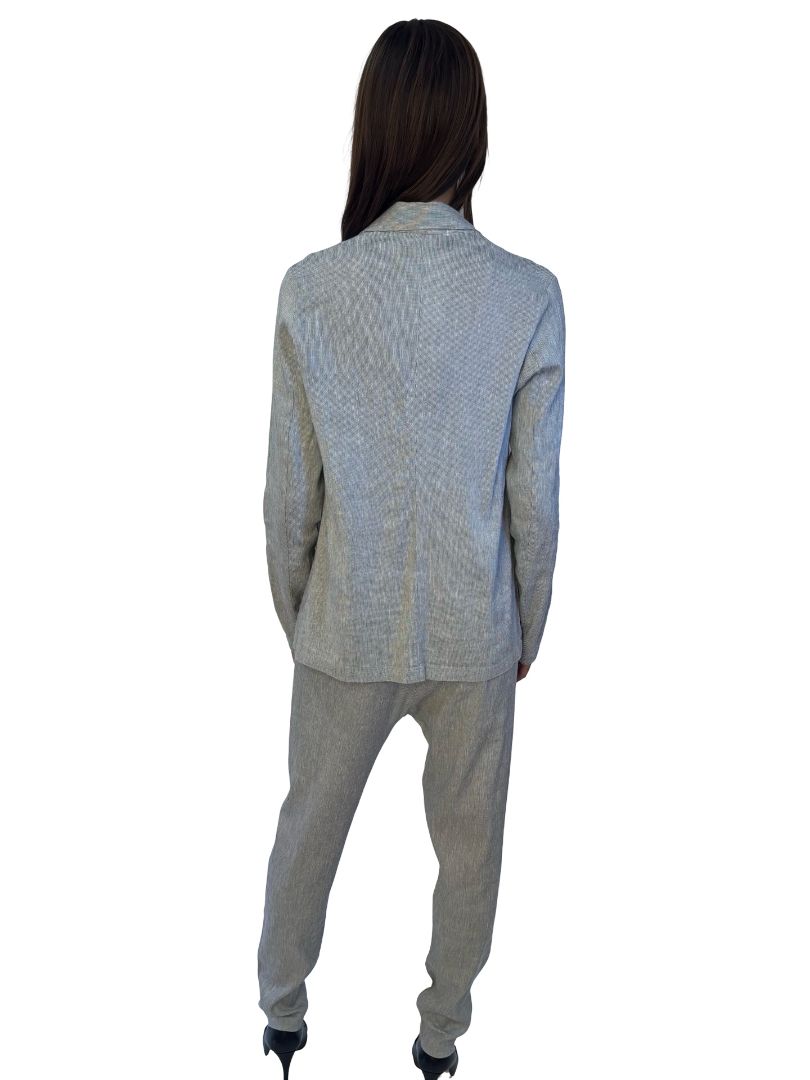 Transit Par Such Grey Pattern Blazer & Pant Set. Size: 4 & 2