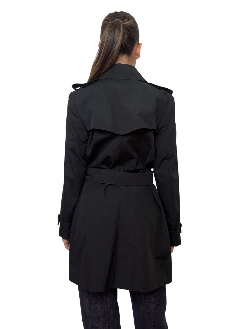 Burberry Black Short Trench Coat Size: 12