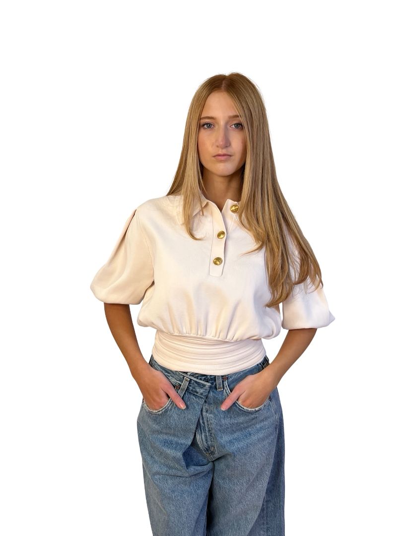 Helsa Ivory Hildie Polo. Size: S