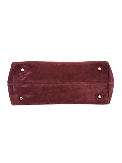 Manu Atelier Merlot 'Le Cambon East West' Suede Handbag.