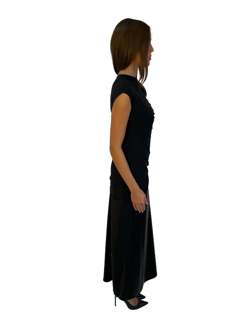 Camilla & Marc Black Mesh / Satin Top / Dress Set. Size: 6