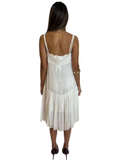Isabel Etoile Marant White Sheer Mini Dress. Size: 36