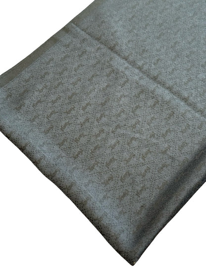 Saint Laurent Navi/Black Monogram Jacquard Scarf. Size: 170cm x 64cm