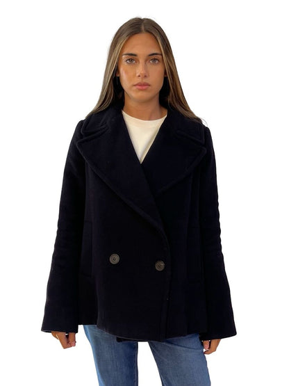 Nili Lotan Black Wool Double Breasted Jacket. Size: 4