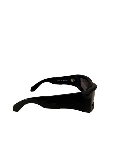 Off-White Black "Volcanite' Shield Sunglasses.
