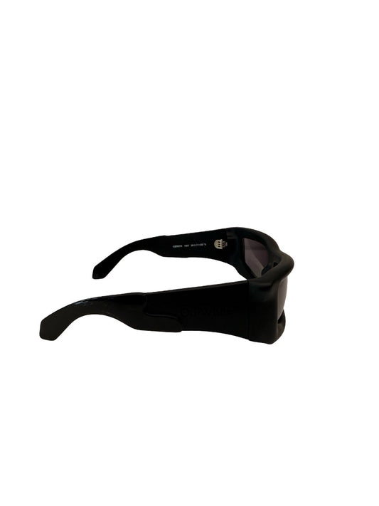Off-White Black "Volcanite' Shield Sunglasses.