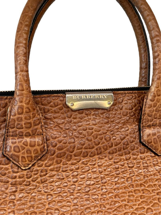 Burberry Brown Dewsbury Grained Leather Hand Bag.