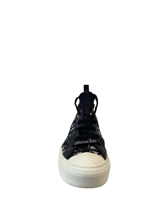 Christian Dior Navy Walk'n'Dior Platform Sneaker. Size: 37