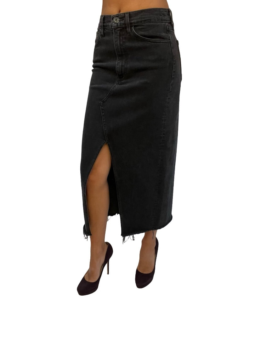 3x1 NYC Black Denim Midi Skirt. Size: 24