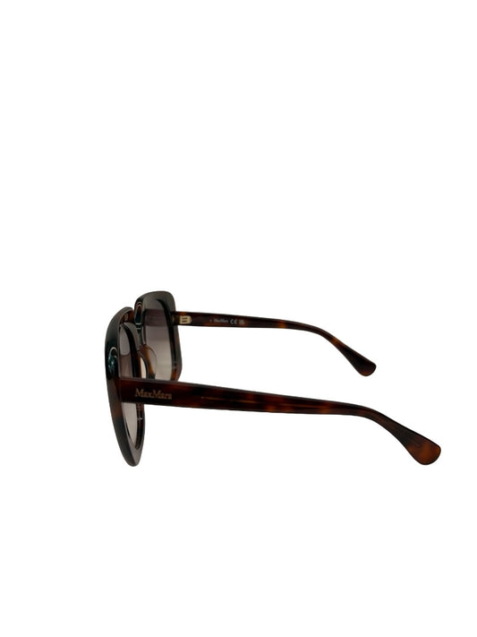 MaxMara Tortoiseshell 'MM0047 52F' Oversized Sunglasses.