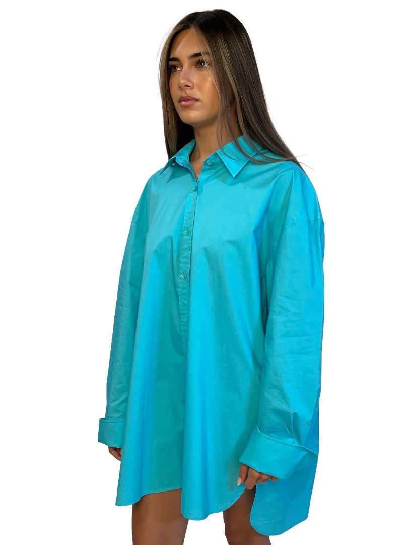 Scanlan Theodore Aqua Shirt. Size: 14