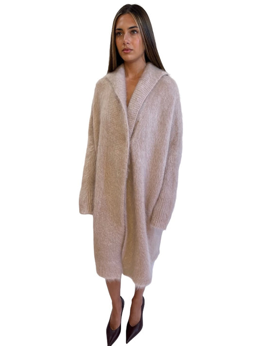 Scanlan Theodore Pink Mohair Long Cardigan. Size: ALL