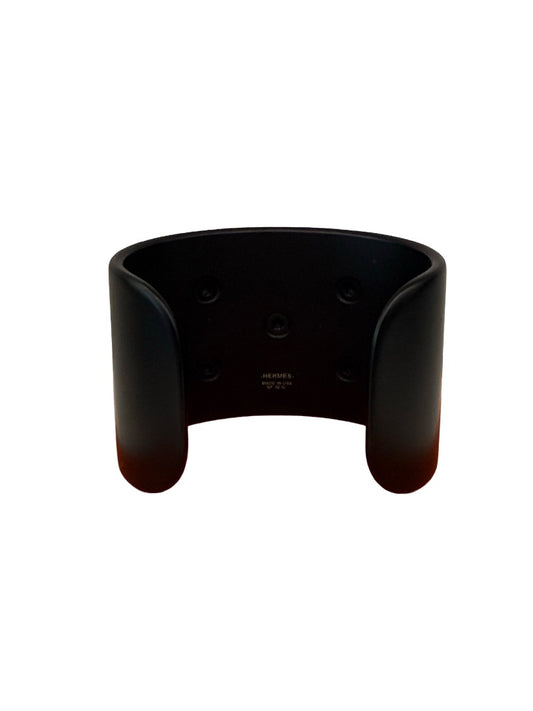 Hermes Black Matte 'Collier de Chien' Cuff.