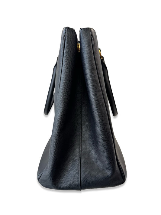 Prada Black Galleria Saffiano Leather Bag. Size: Large
