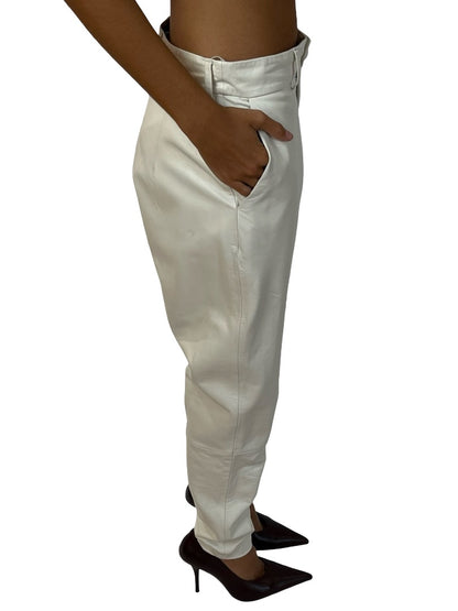 Scanlan Theodore White Skinny Leather Pants. Size: 8