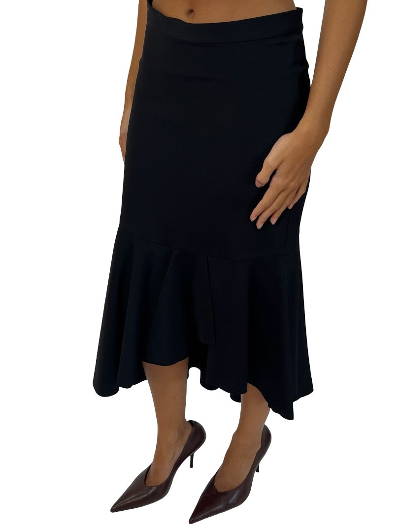 Camilla & Marc Black Peplum Bottom 'Lennox' Skirt. Size: 8
