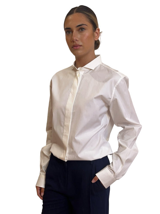 Dolce & Gabbana White Classic Shirt W Thin Collar. Size: 44