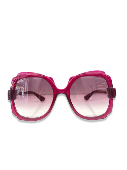 Gucci Pink Gradient 'GG1431S 003' Butterfly Sunglasses.
