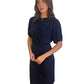 Scanlan Theodore Navy Pleated Top/Skirt Set. Size: S