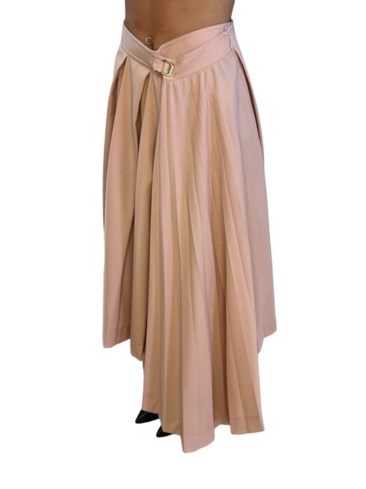 Celine Pink Asymmetric Pleated Skirt. Size: 36