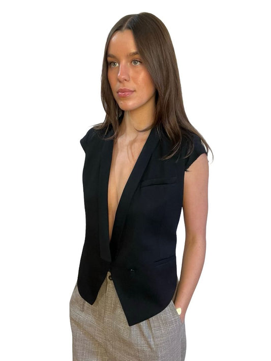 Helmut Lang Black Vest. Size: 4