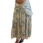 Chloe Beige Floral Midi Skirt. Size: 42