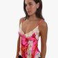Dolce & Gabbana Pink Print Silk Cami w Lace. Size: 40