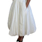 Aje White Long Bubble Skirt. Size: 6