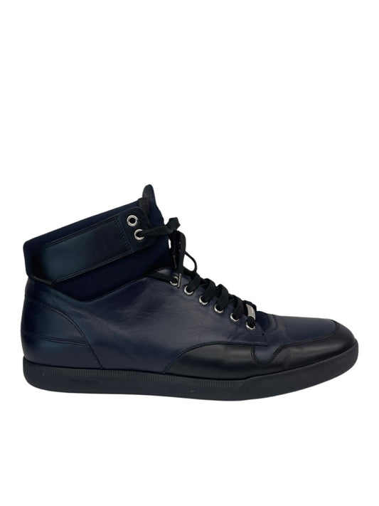 Christian Dior Black / Navy High Top Sneakers. Size: 46