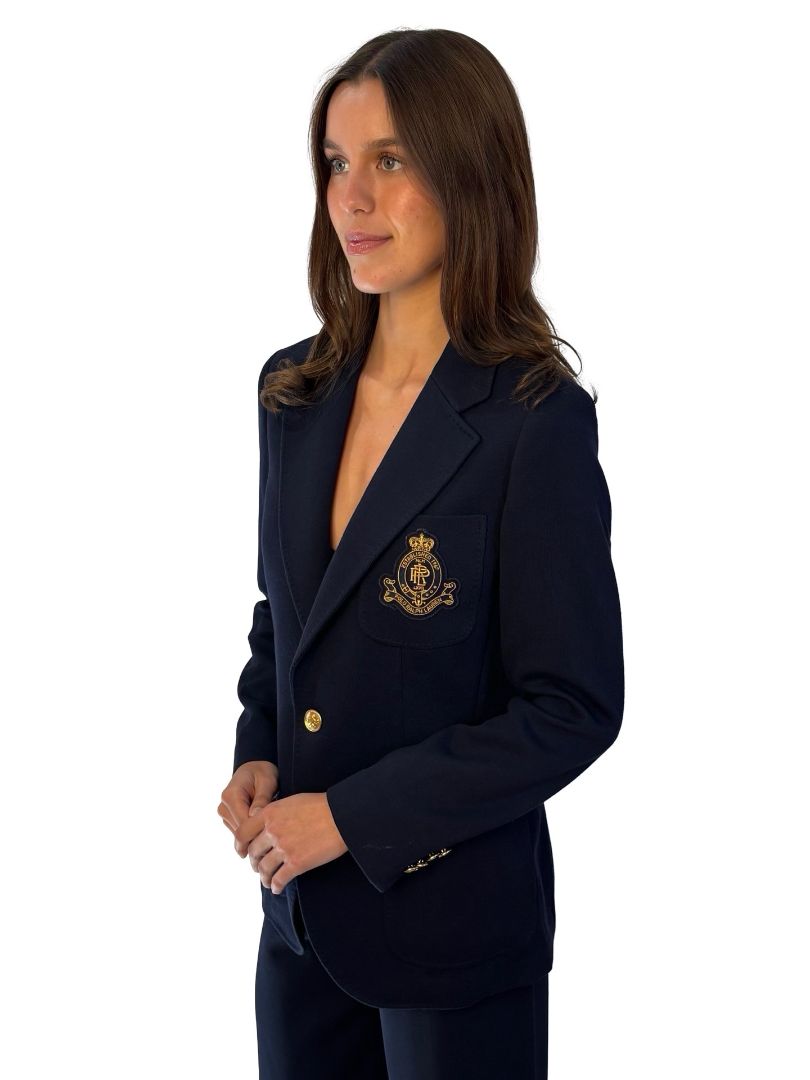 Polo Ralph Lauren Navy Logo Pocket Blazer. Size: 6