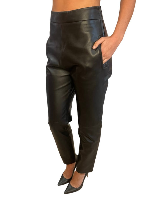 Scanlan Theodore Black Leather Pants. Size: 8