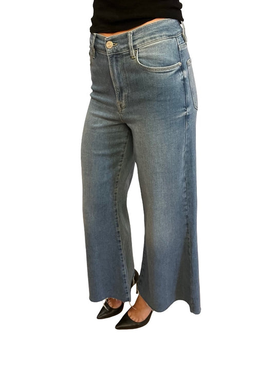 Frame Blue 'Le Palazzo Crop' Flare Jeans. Size: 28