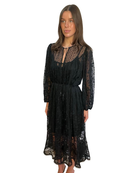 Zimmermann Black Embroidered Dress. Size: 2