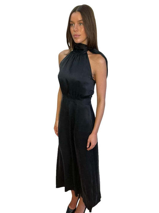 Zimmermann Black Necktie Picnic Silk Dress. Size: 1