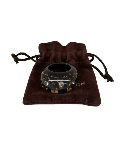 Louis Vuitton Black Resin Inclusion Ring. Size: M