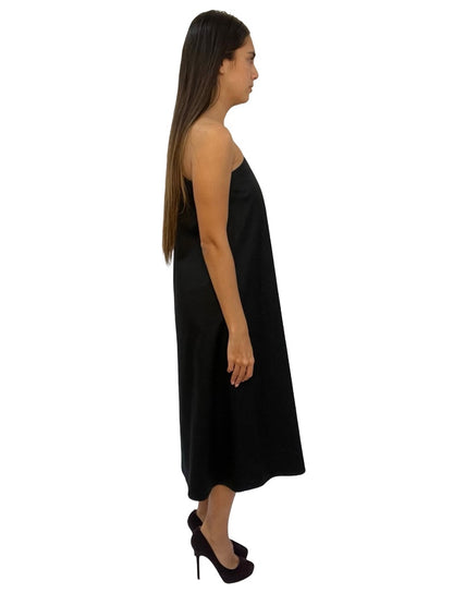 Jac+Jack Black Asymmetrical Shoulder Dress. Size: 6