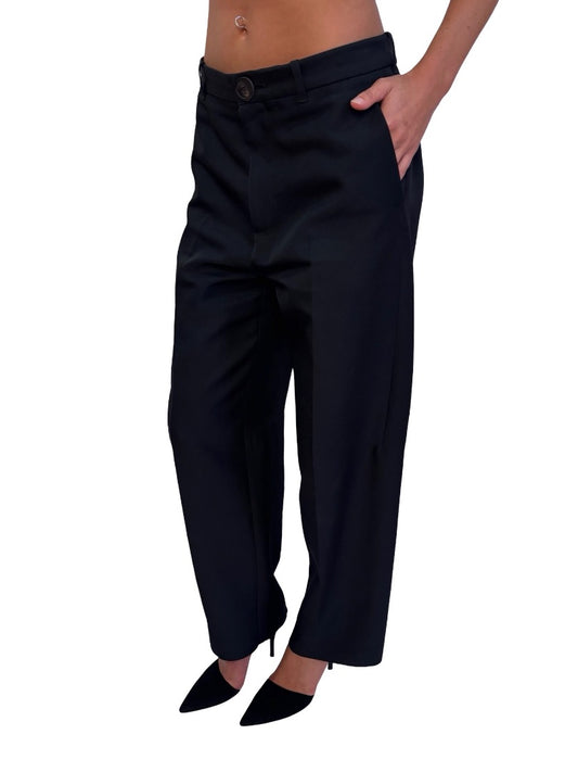 Balenciaga Black Pleated Trousers. Size: 46