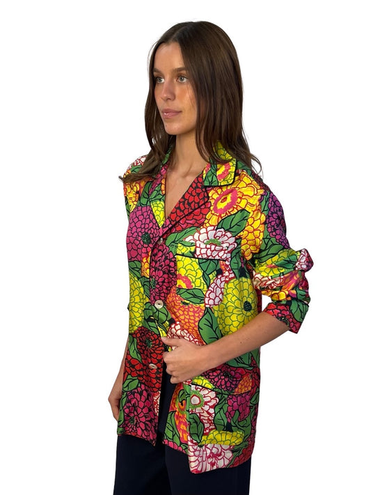 Gucci Multi-Colour Floral Print Shirt. Size: XS