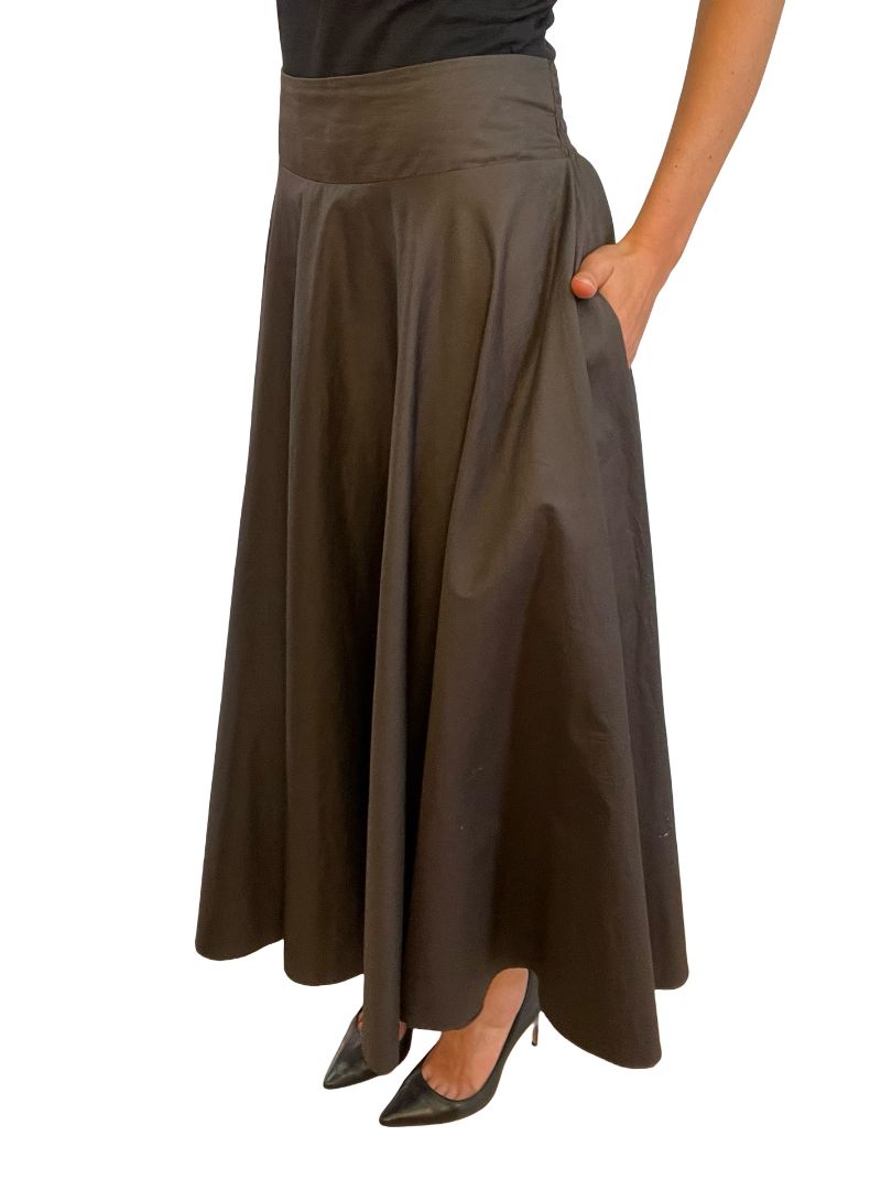 Daun & Co Charcoal Cotton Skirt. Size: 1