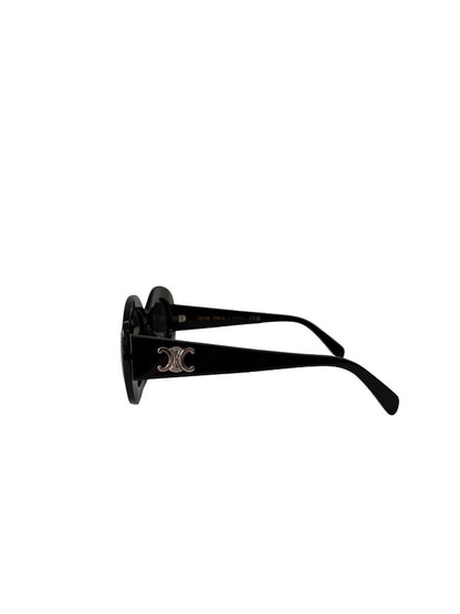 Celine Black 'Triomphe CL40292U' Oval Sunglasses.