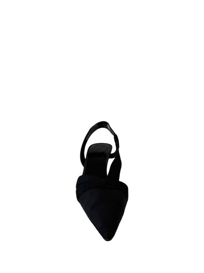 Gucci Black Cloth Slingback Kitten Heels. Size: 41 C