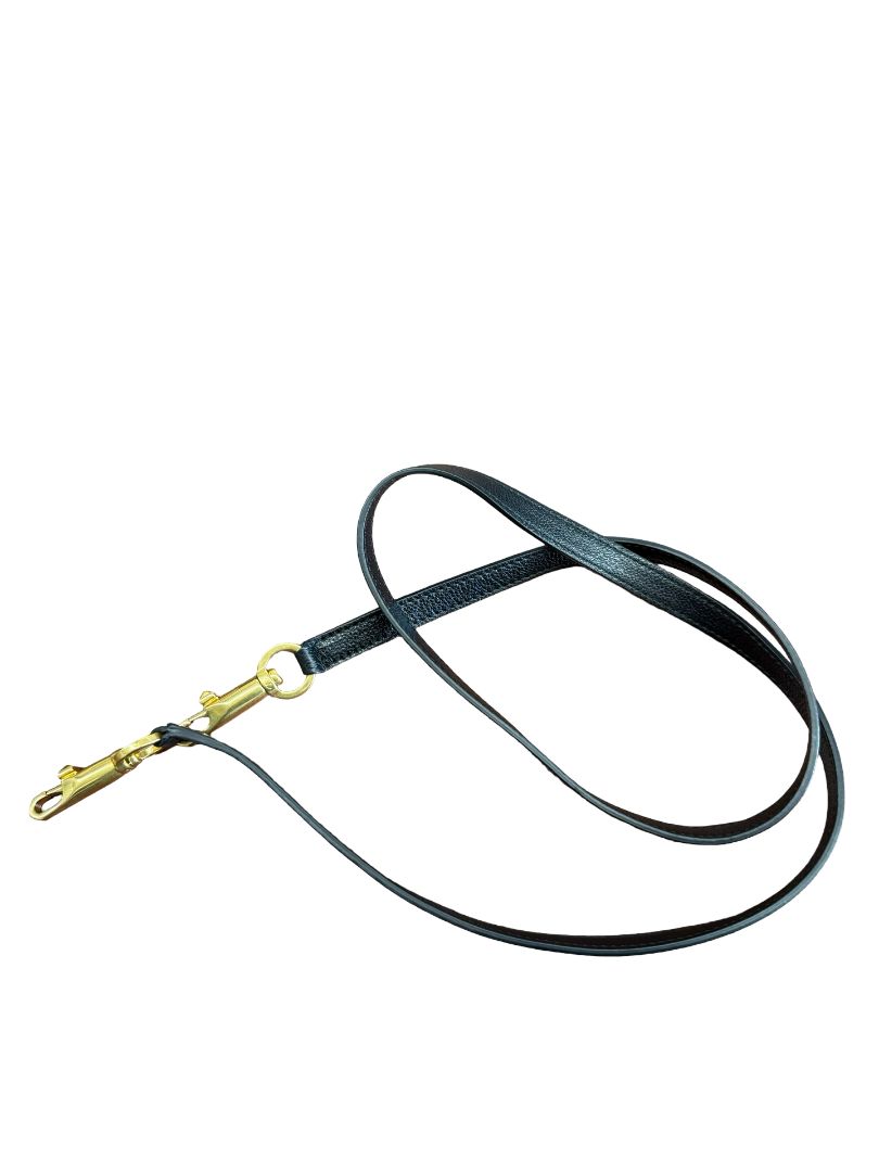 Valentino Garavani Black Leather V-Logo Ribbon Shoulder Bag.