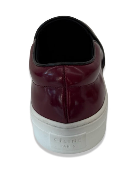 Celine Burgundy Skate Spazz Slip Ons. Size: 36