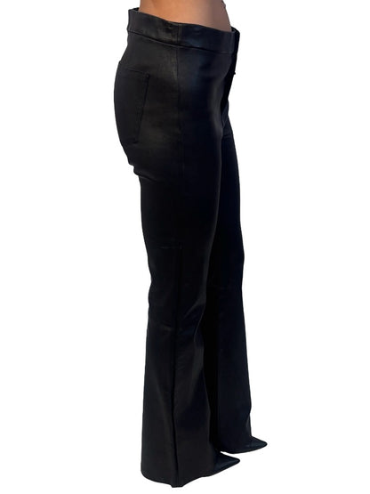 J Brand Black Leather Flare Pants. Size: 29