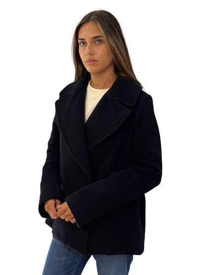 Nili Lotan Black Wool Double Breasted Jacket. Size: 4