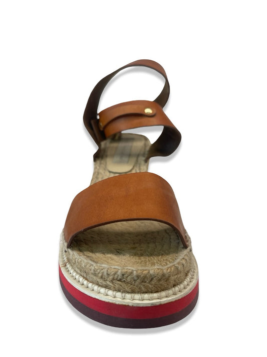 Stella McCartney Tan Wedge Heel w/ Leather Straps. Size: 39